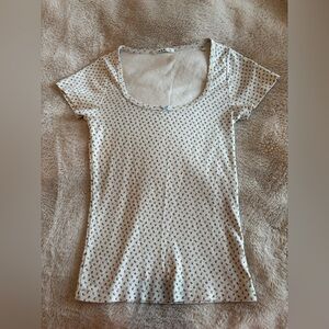 DÔEN rosebud tee ( blue flowers ) size Small